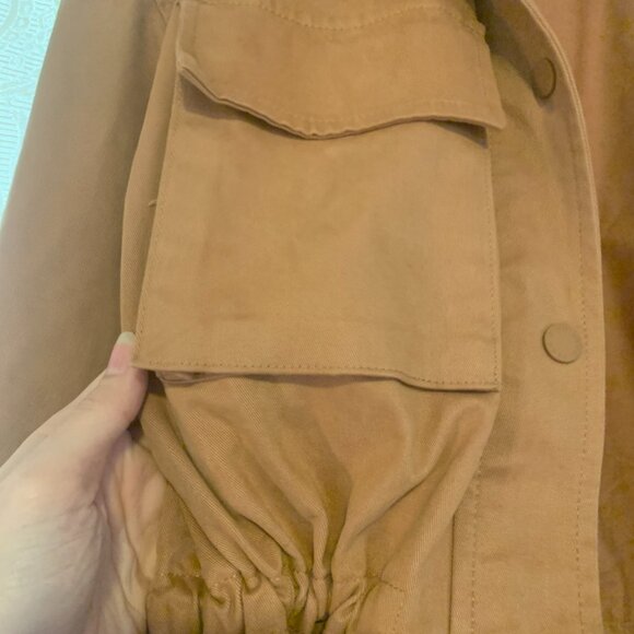Victoria's Secret PINK Cargo Utility Jacket Size XL Color Toffee - Picture 7 of 8